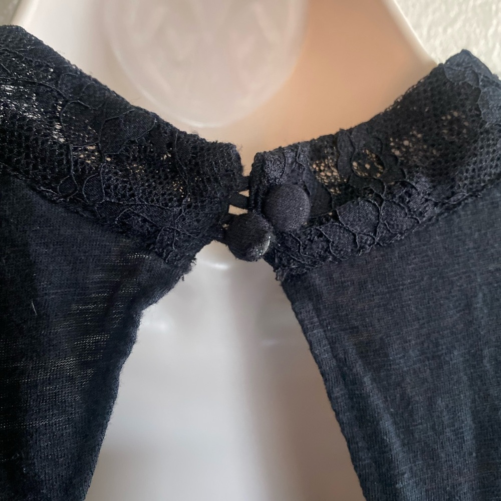 NWOT Disney’s Nightmare Before Christmas black lace hi-lo top - Picture 7 of 11